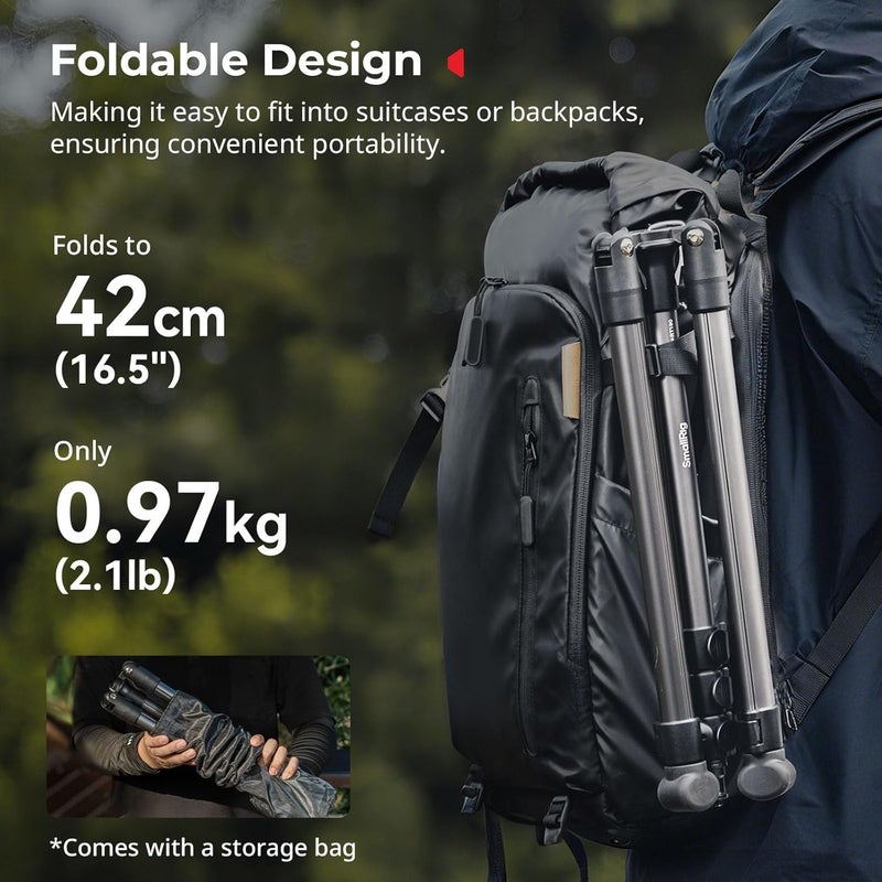 SMALLRIG 74.8"/ 6.23 ft Adjustable Light Stand Photography, Max Load 8.8 lb, Compact Lighting Tripod Stand for Softbox, Flashlights, Ring Light, LED Video Lights, COB Light, Folded Size 16.5" - 5475 - Image 3